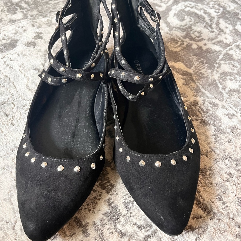 Studded Suede Flats
